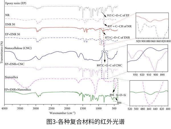 從純環(huán)氧樹(shù)脂基體和相關(guān)復(fù)合材料的缺口伊佐德沖擊斷裂表面的SEM顯微照片(圖4(a))評(píng)估形態(tài)。